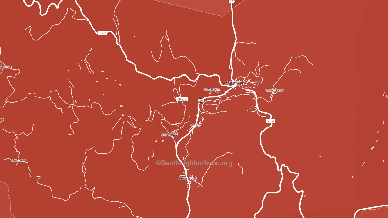 Leslie, WV block-group political-lean map