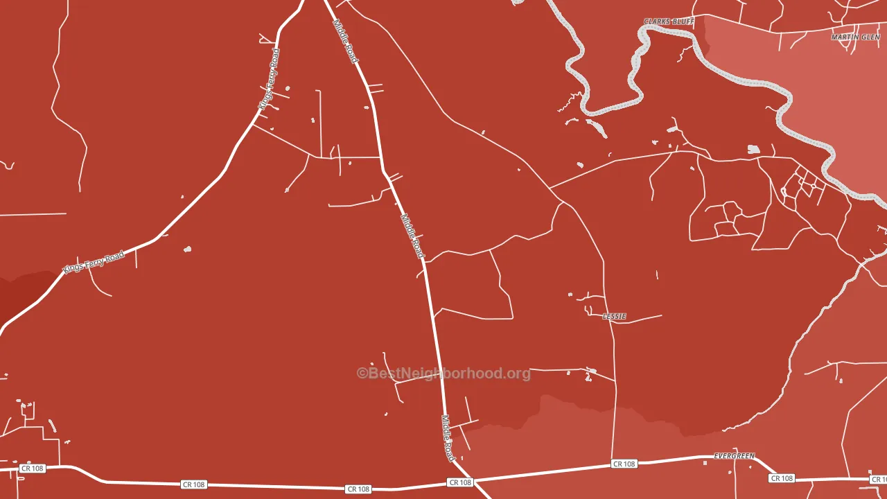 Lessie, FL block-group political-lean map