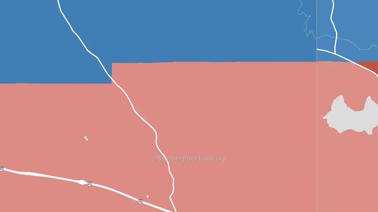 Leupp Corner, AZ block-group political-lean map