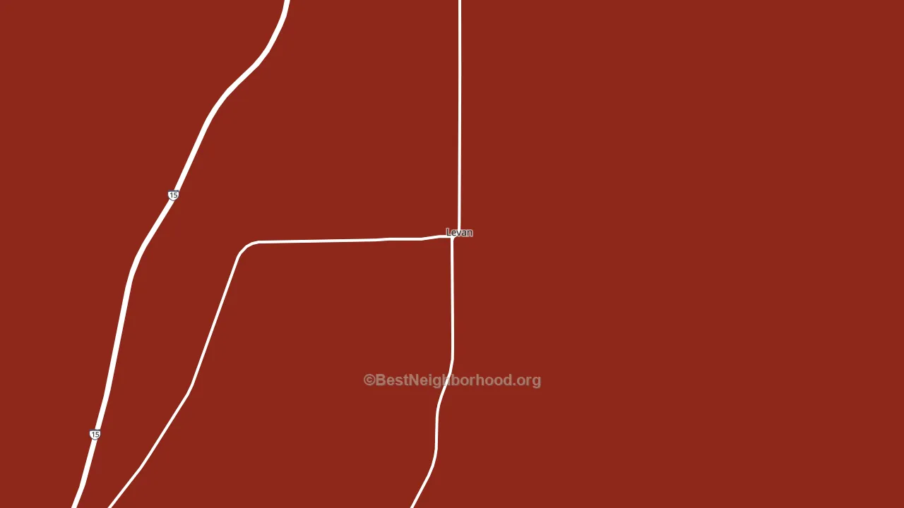Levan, UT block-group political-lean map
