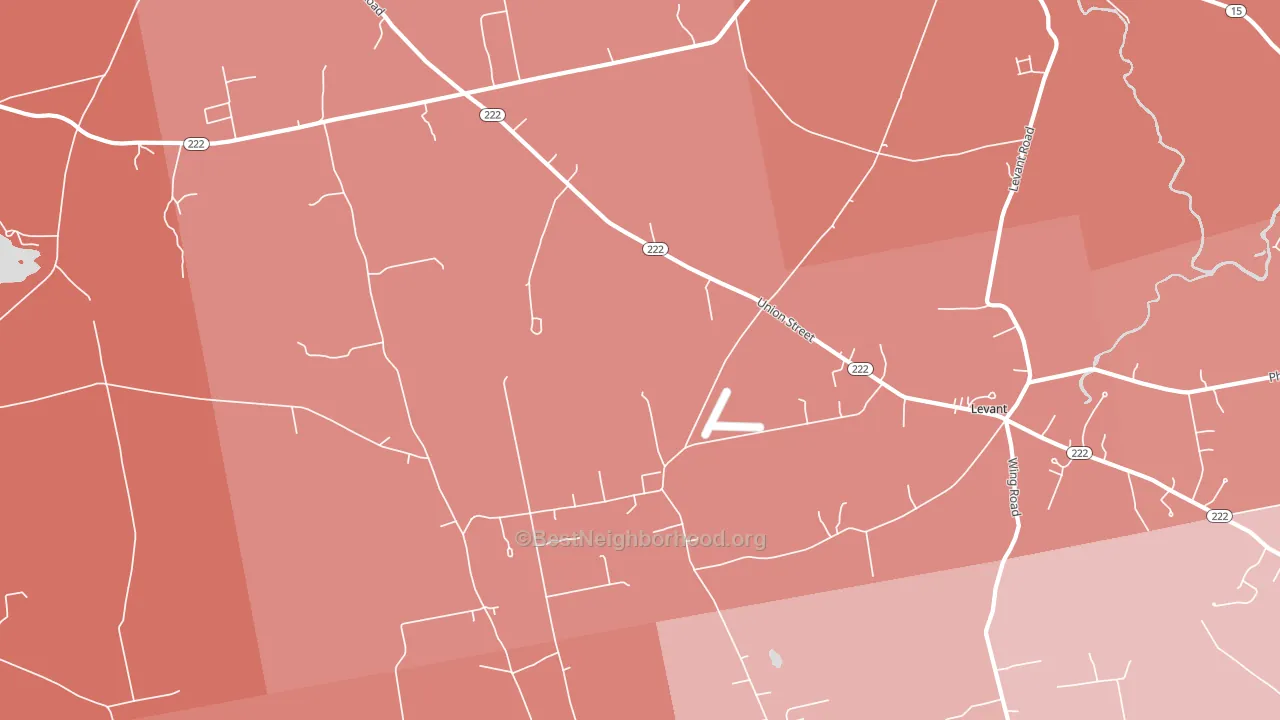 Levant, ME block-group political-lean map