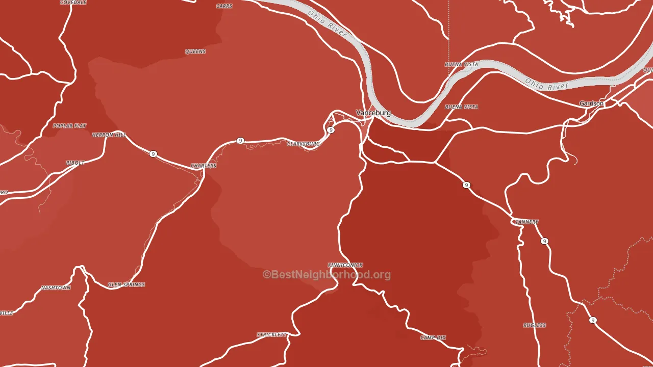 Lewis County, KY block-group political-lean map