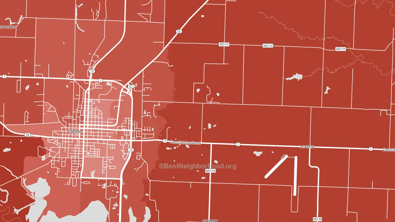 Lewis, MO block-group political-lean map