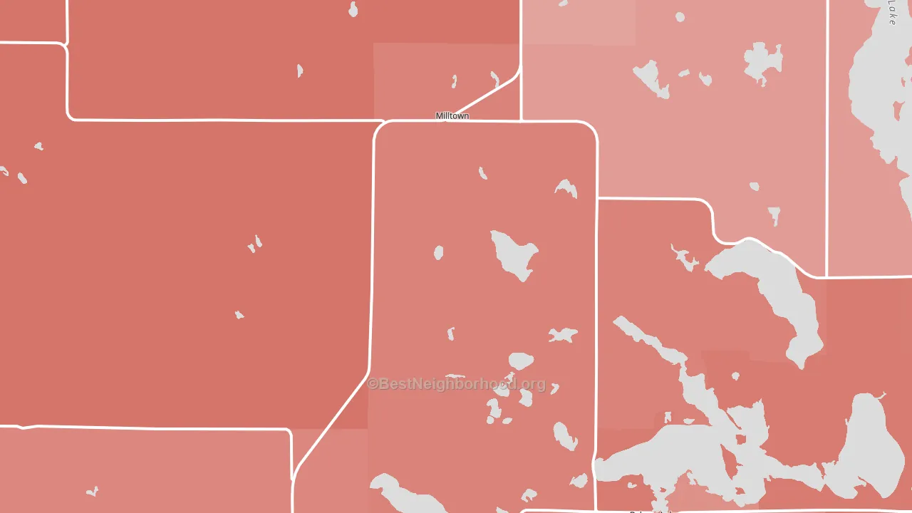 Lewis, WI block-group political-lean map