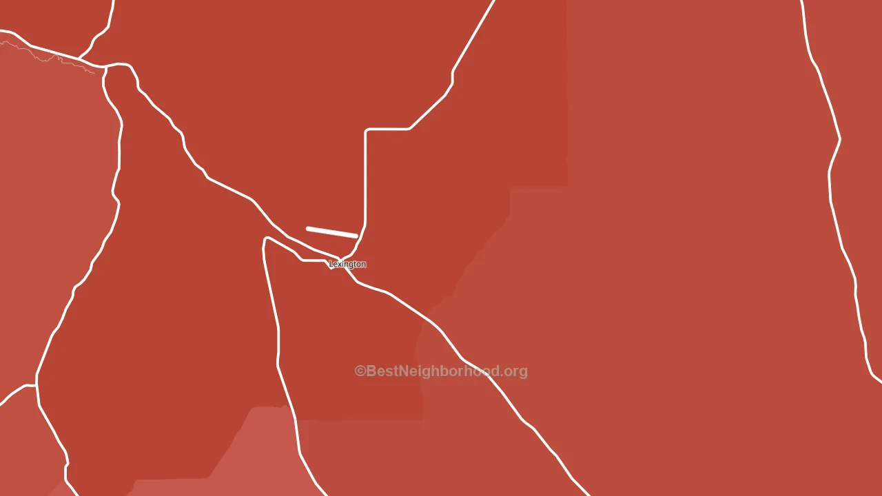 Lexington, OR block-group political-lean map