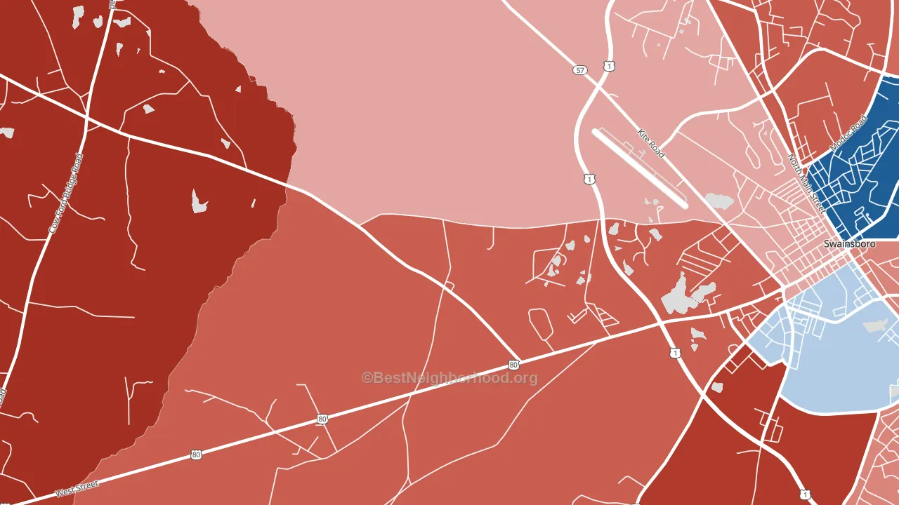 Lexsy, GA block-group political-lean map