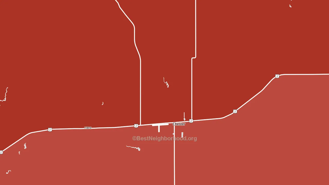 Liberty County, MT block-group political-lean map