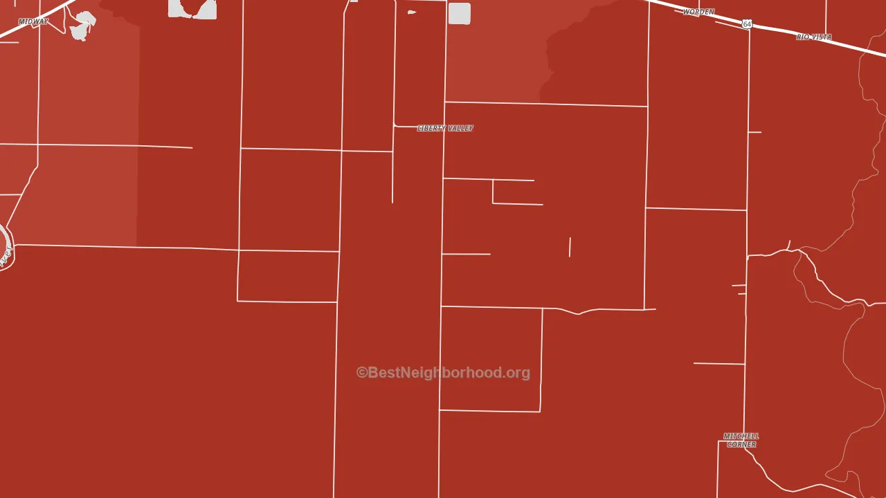 Liberty Valley, AR block-group political-lean map