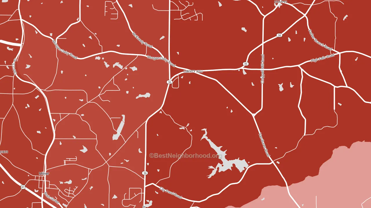 Libertyhill, GA block-group political-lean map