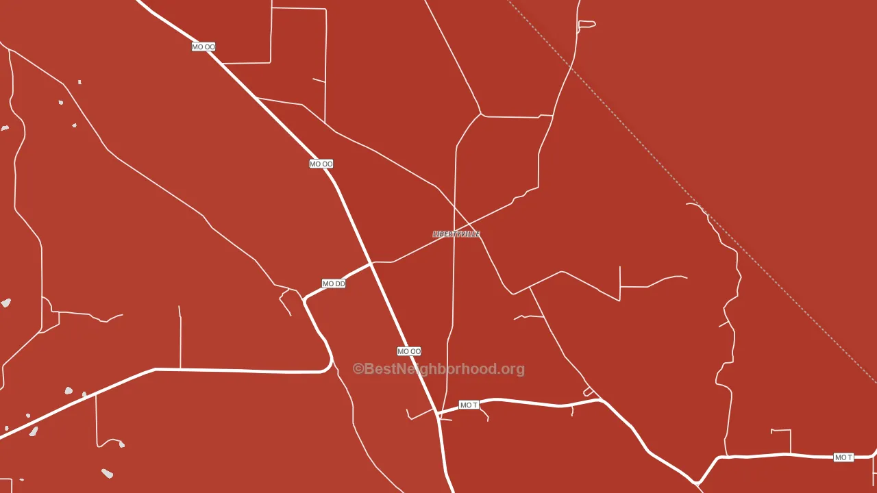 Libertyville, MO block-group political-lean map