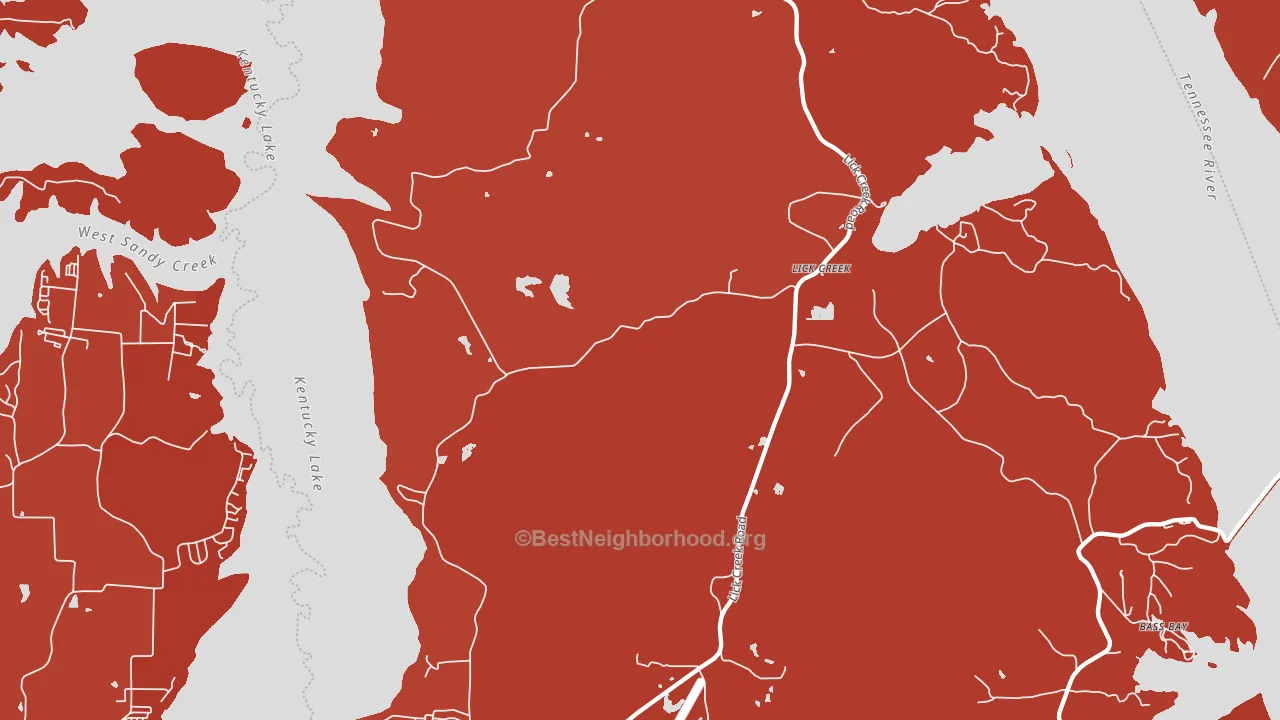 Lick Creek, TN block-group political-lean map
