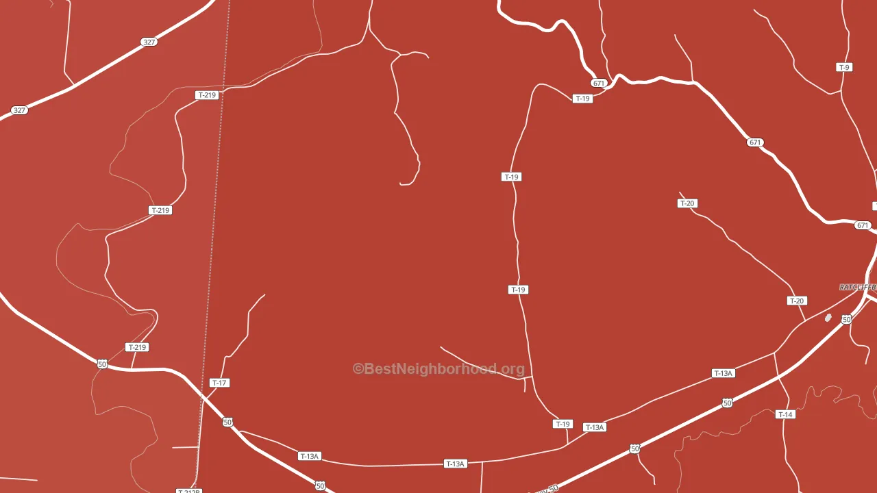 Lickskillet, OH block-group political-lean map
