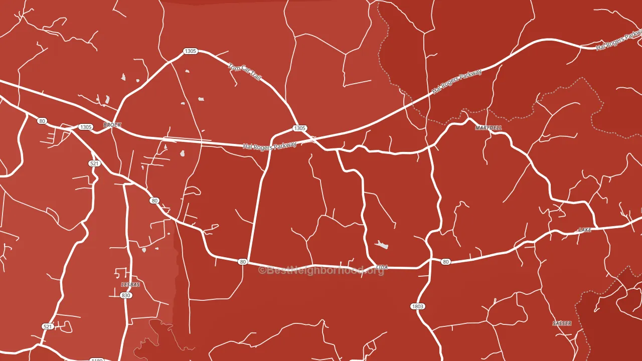 Lida, KY block-group political-lean map