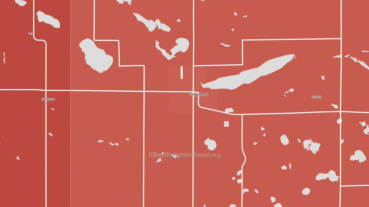Lidgerwood, ND block-group political-lean map