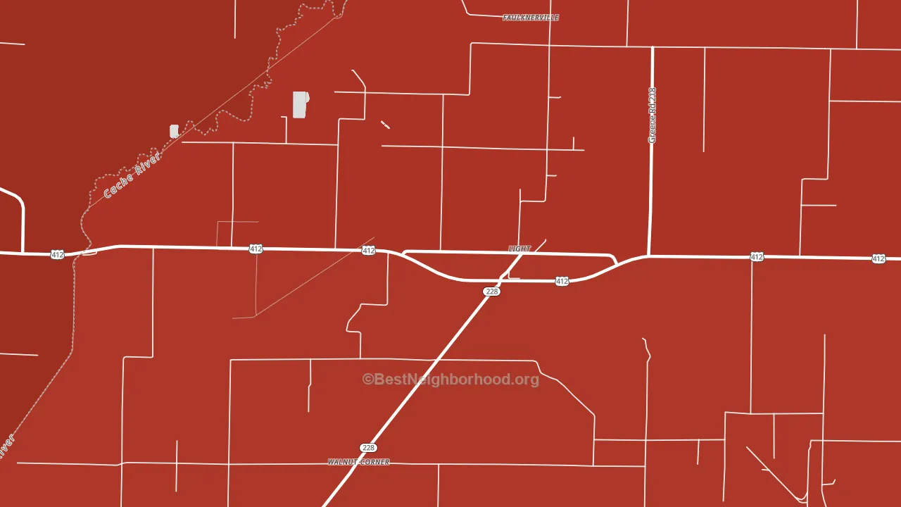 Light, AR block-group political-lean map