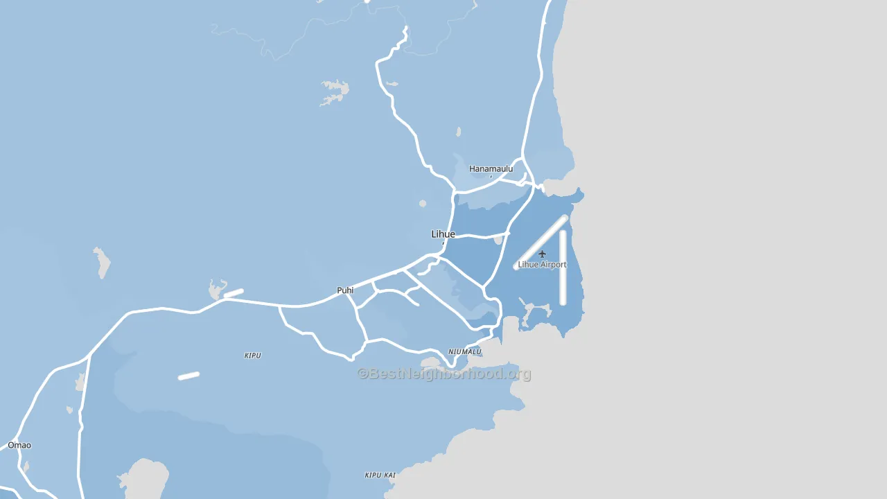 Lihue, HI block-group political-lean map