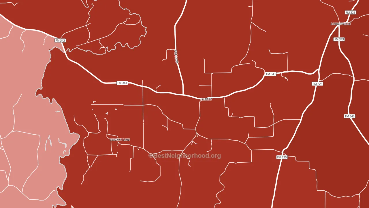 Lilbert, TX block-group political-lean map