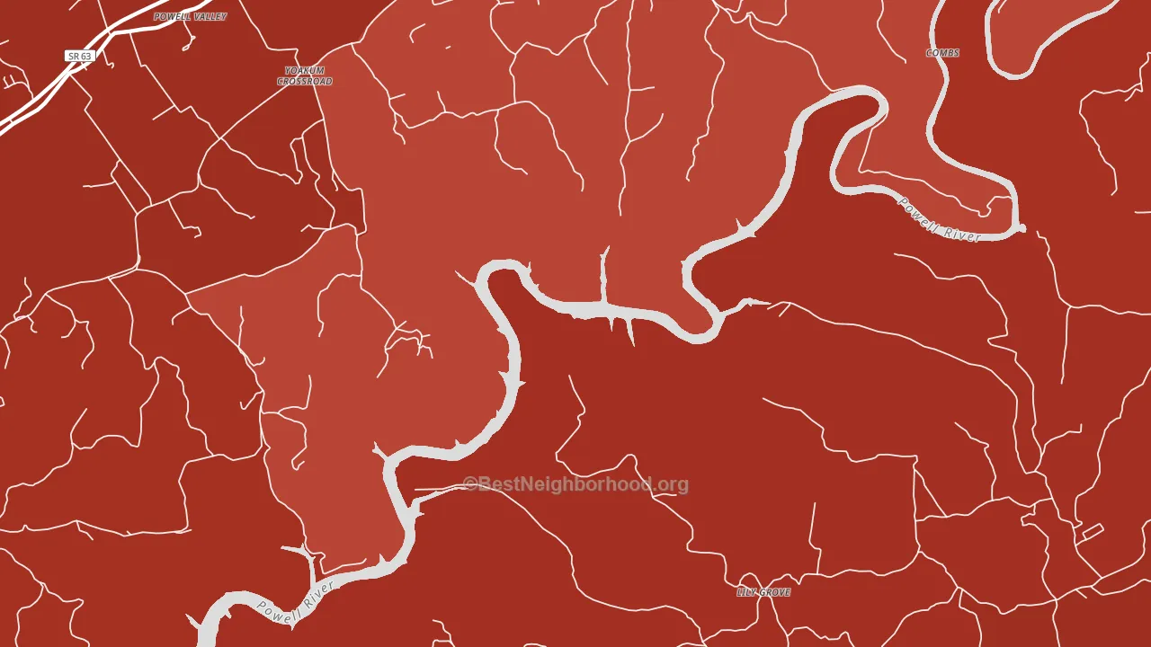 Lily Grove, TN block-group political-lean map