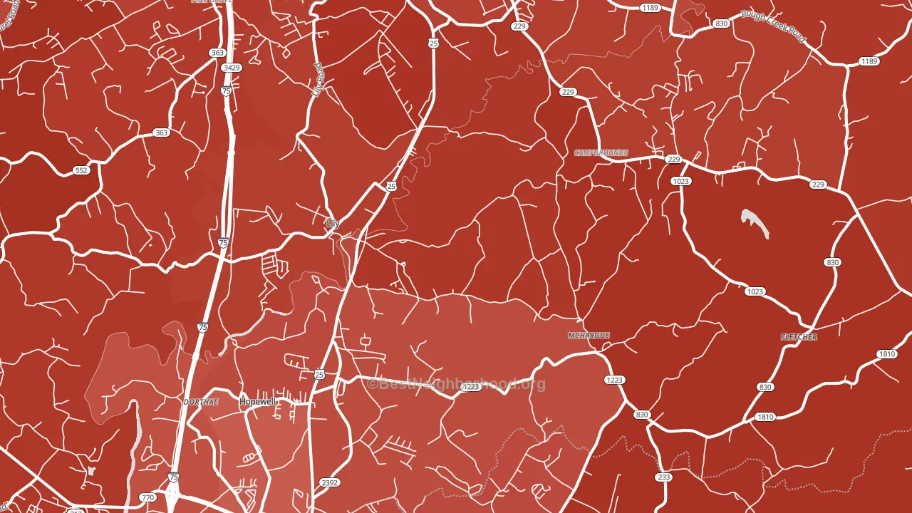 Lily, KY block-group political-lean map