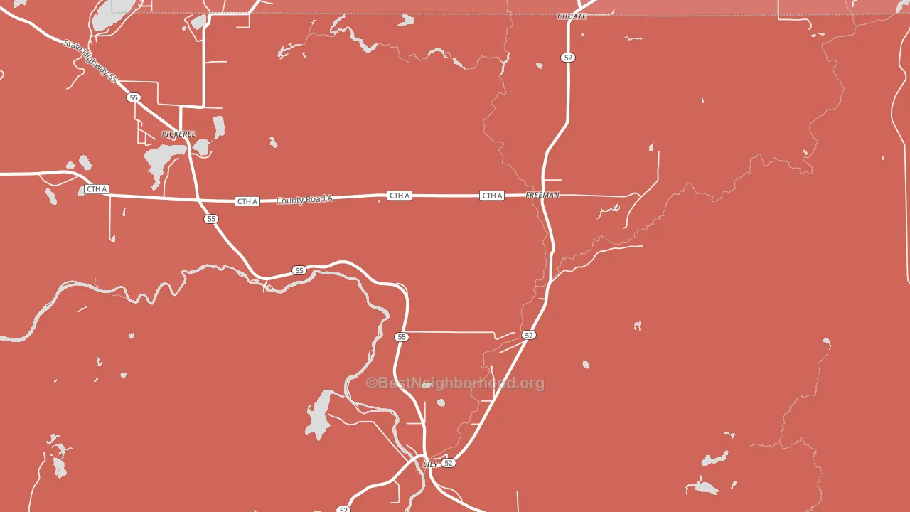 Lily, WI block-group political-lean map