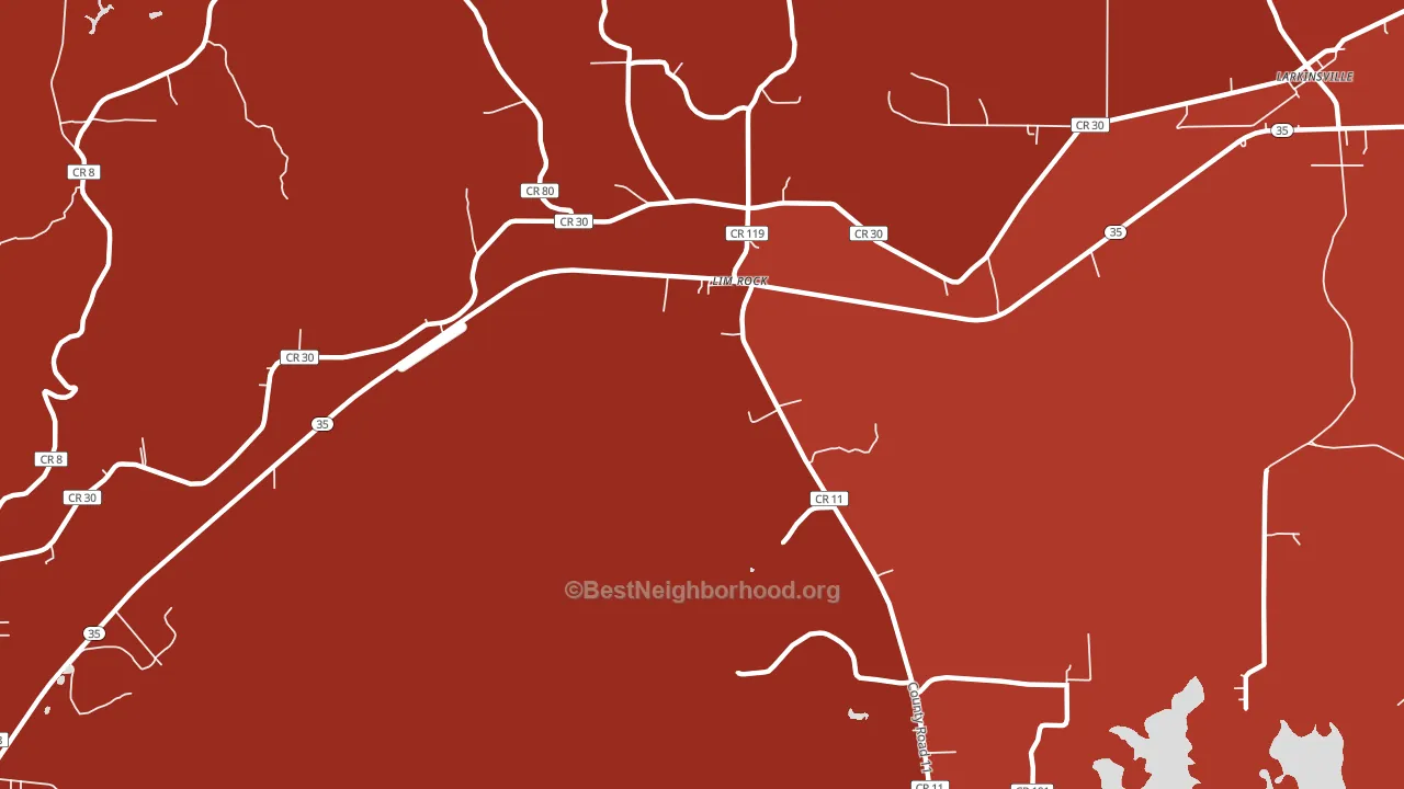 Lim Rock, AL block-group political-lean map