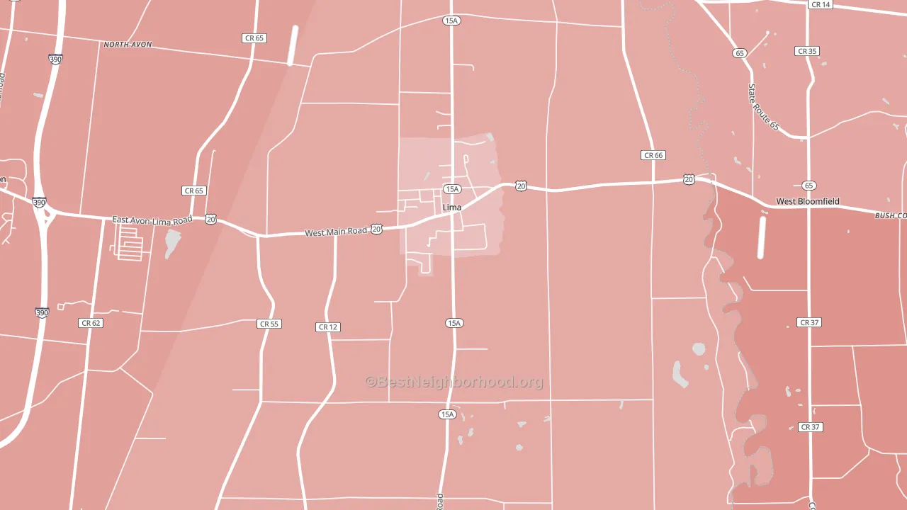 Lima, NY block-group political-lean map