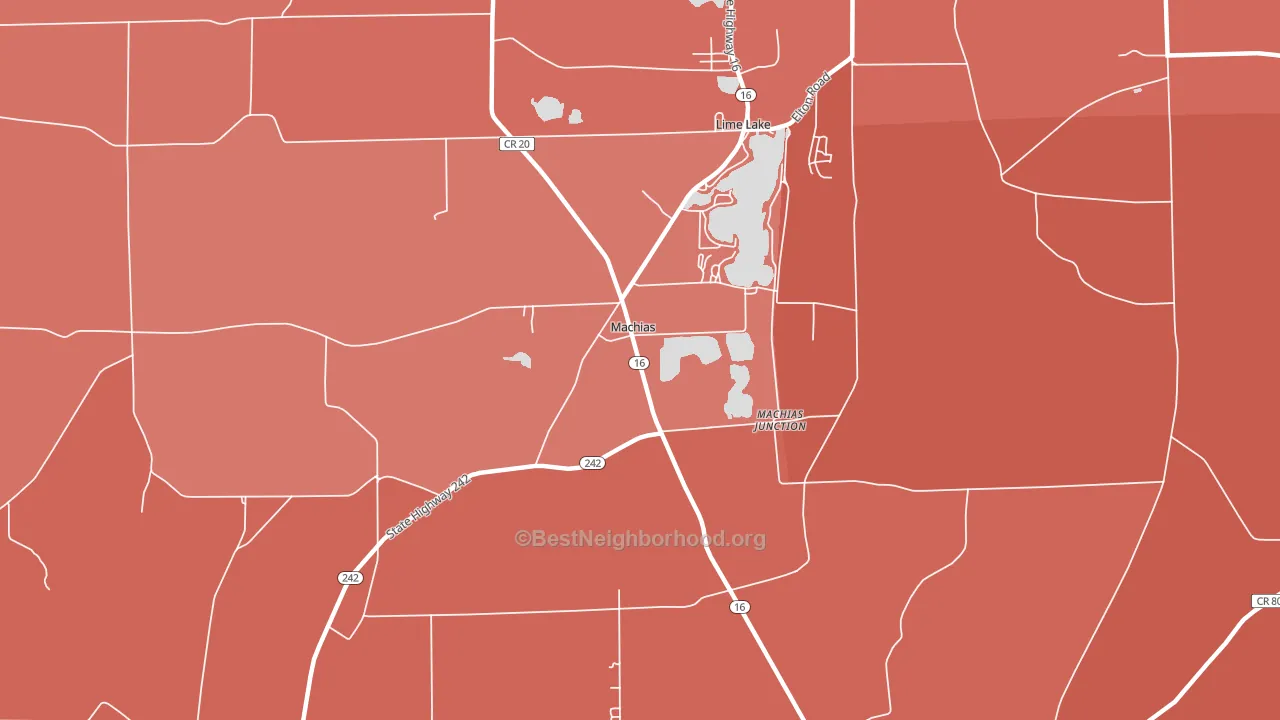 Lime Lake, NY block-group political-lean map