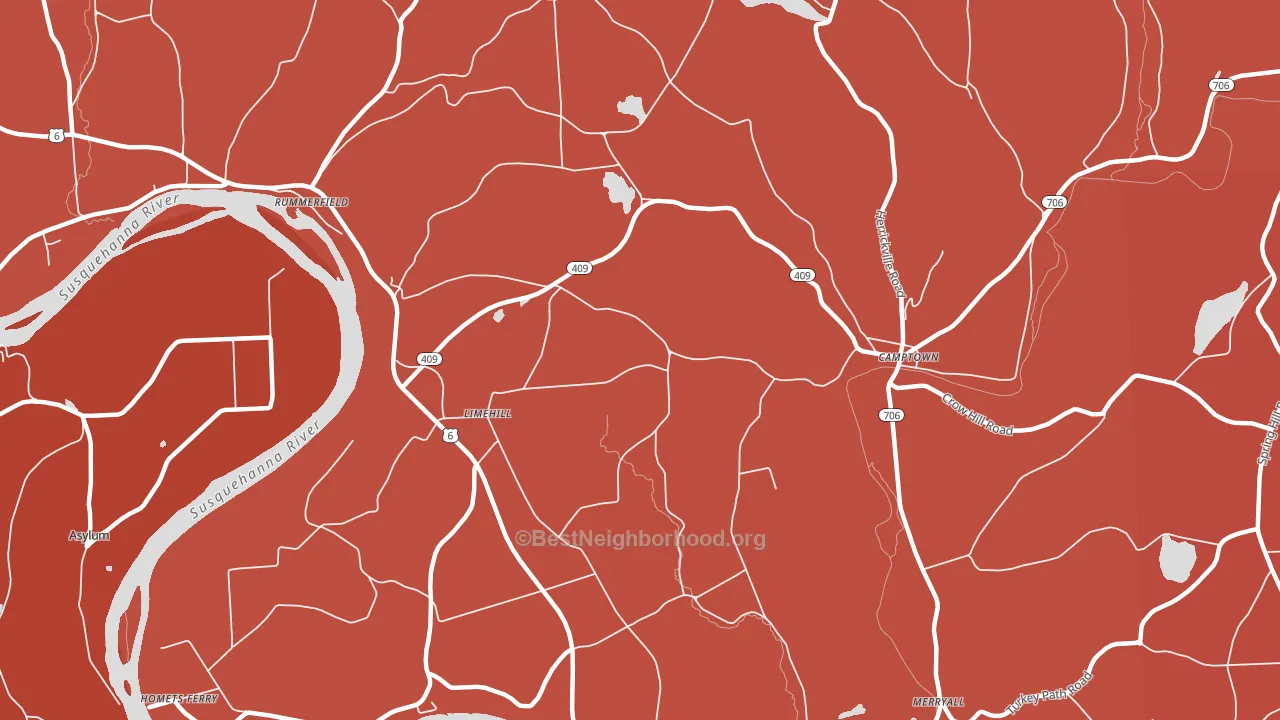 Limehill, PA block-group political-lean map