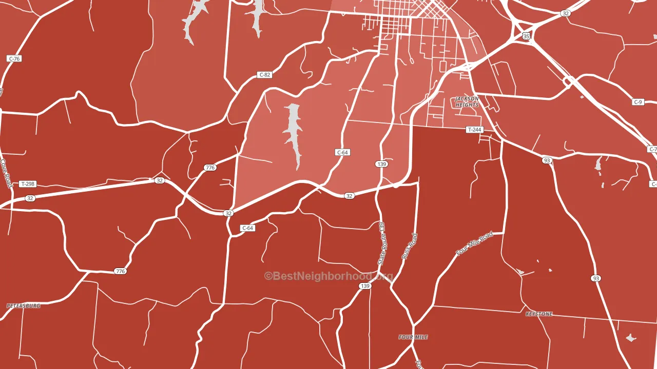 Limerick, OH block-group political-lean map