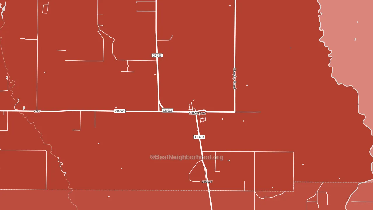Limestone, FL block-group political-lean map