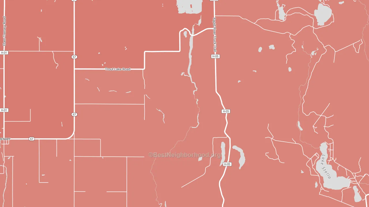 Limestone, MI block-group political-lean map