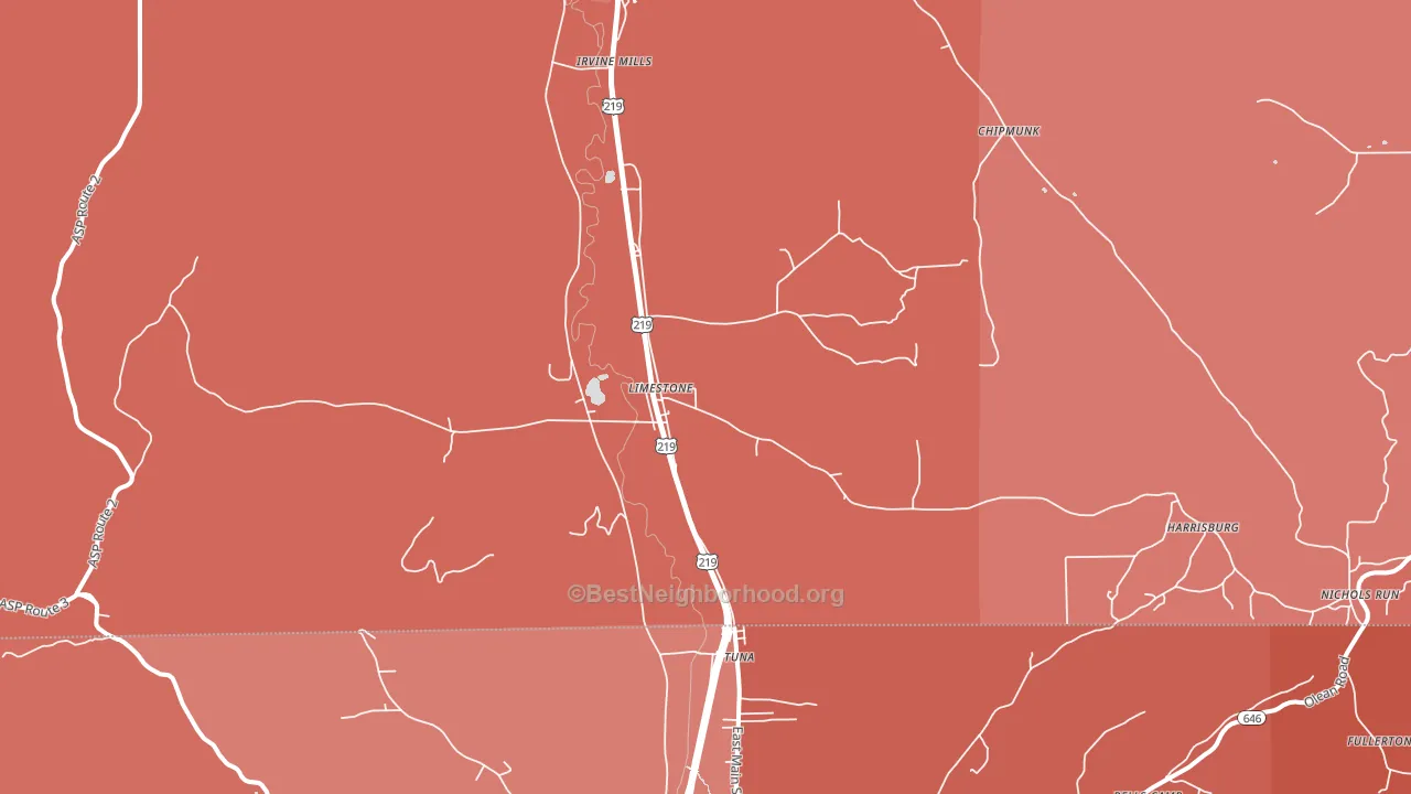 Limestone, NY block-group political-lean map