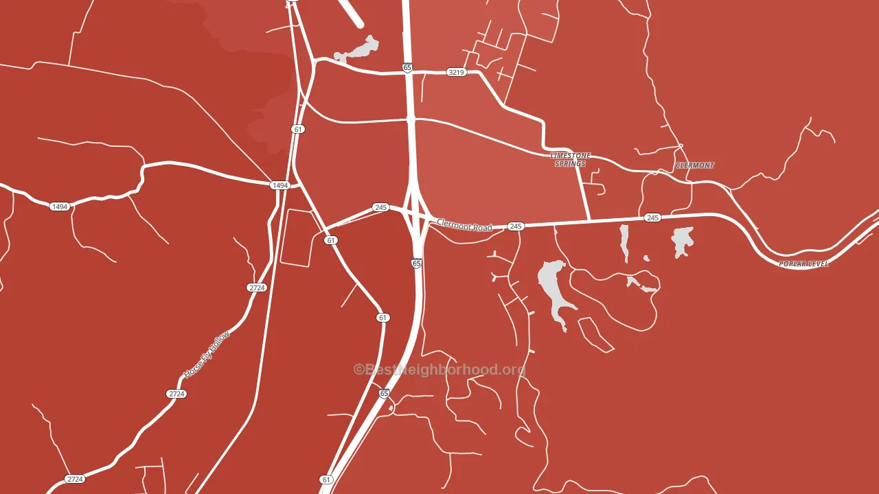 Limestone Springs, KY block-group political-lean map