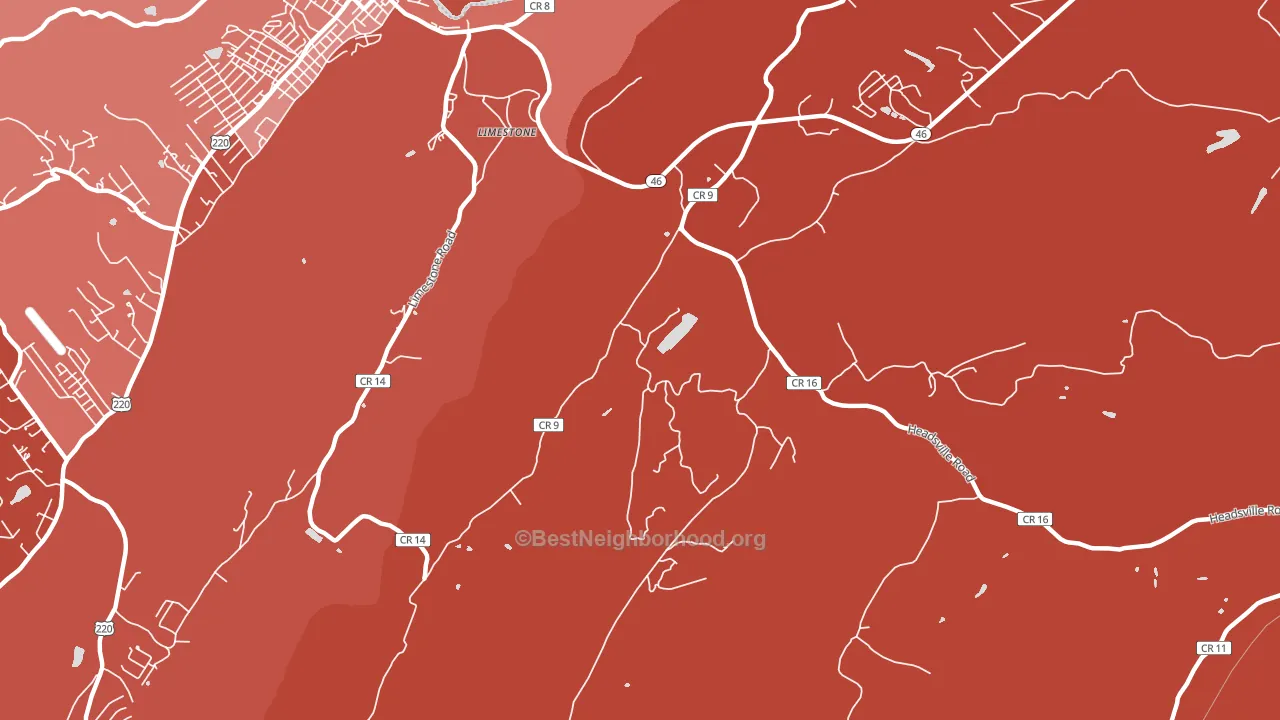 Limestone, WV block-group political-lean map