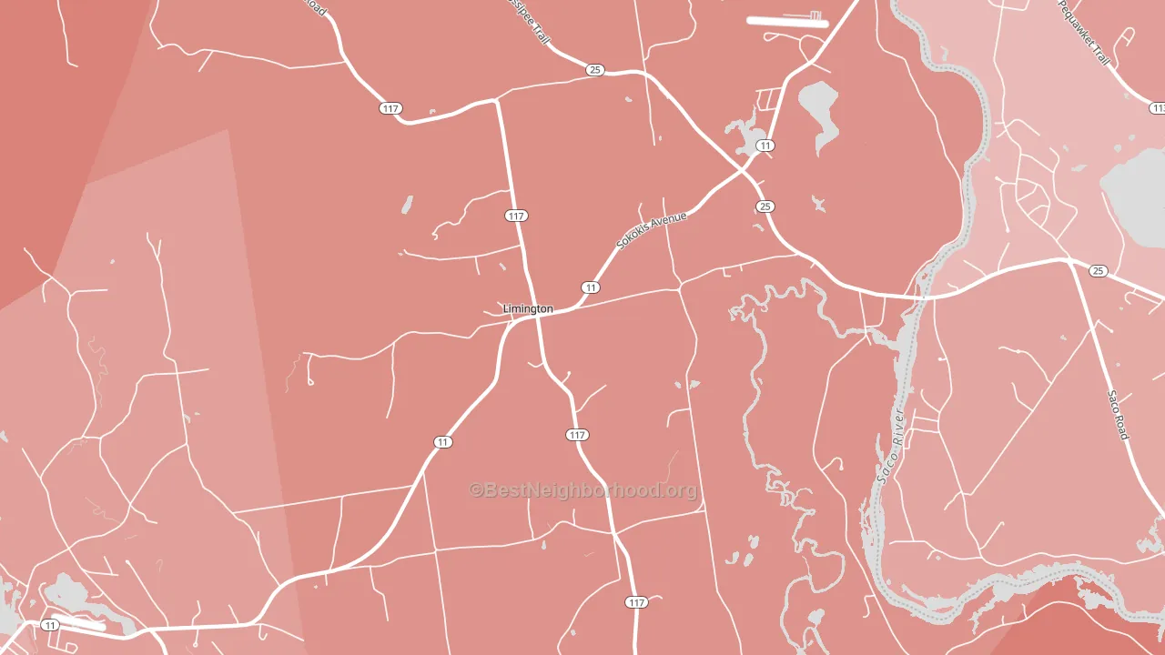 Limington, ME block-group political-lean map