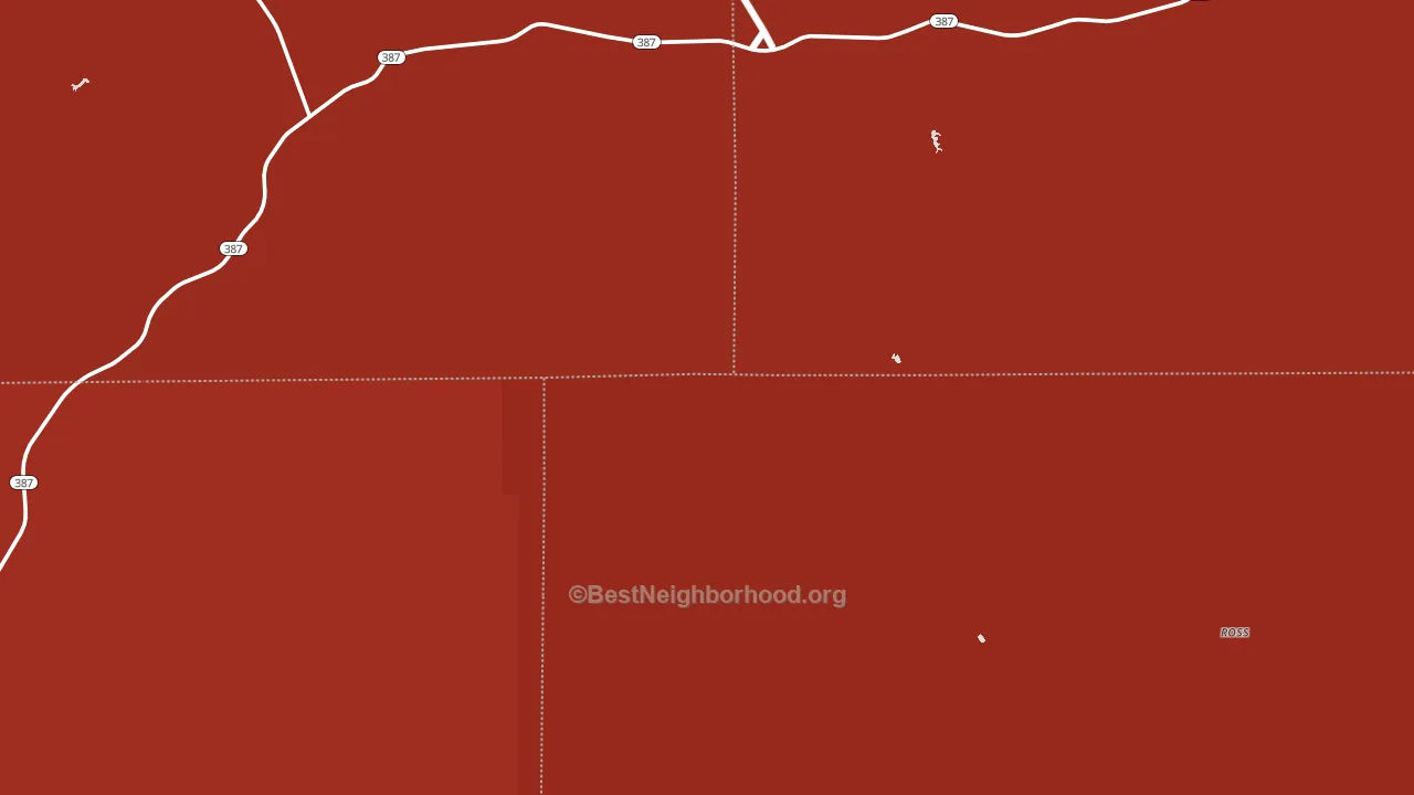 Linch, WY block-group political-lean map