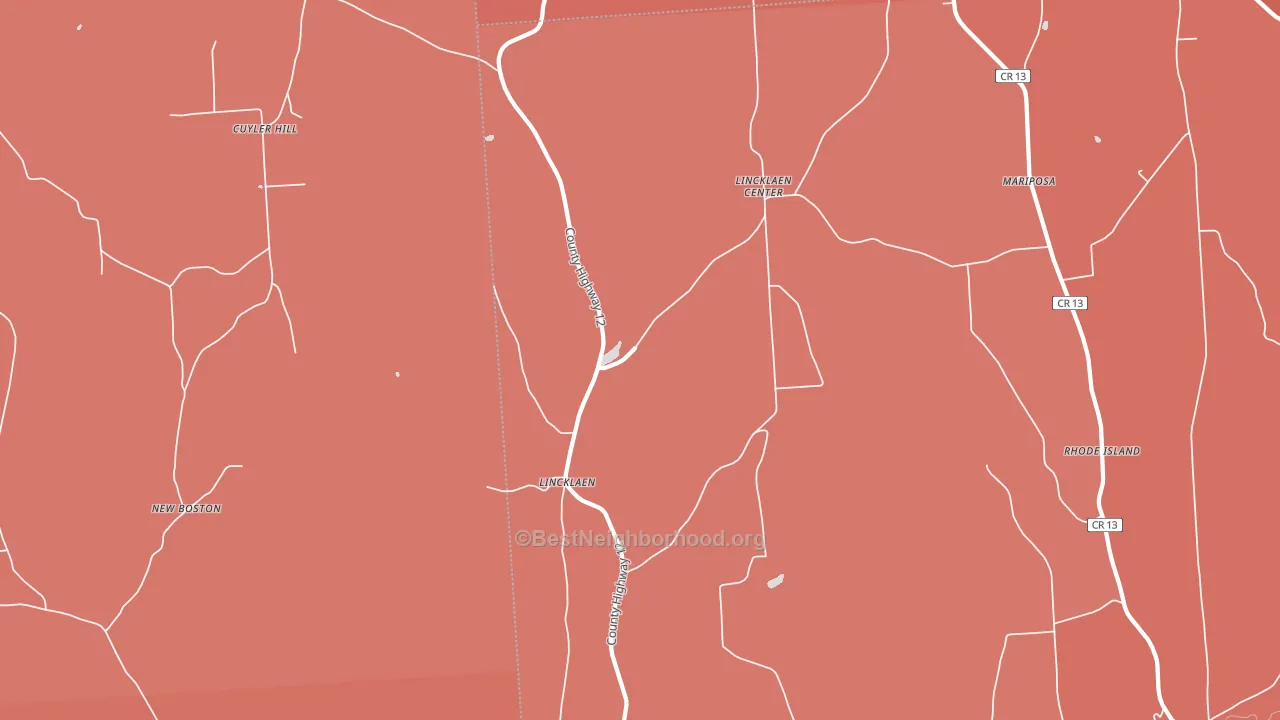 Lincklaen, NY block-group political-lean map