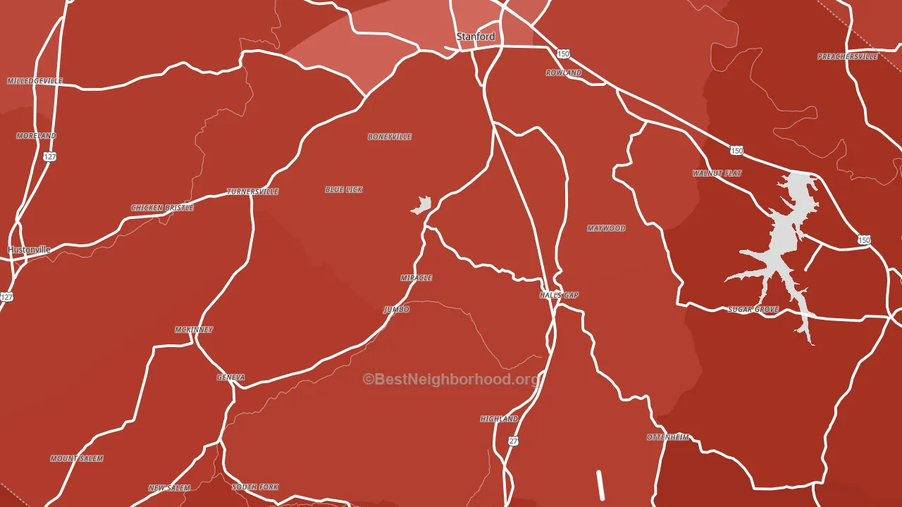 Lincoln County, KY block-group political-lean map