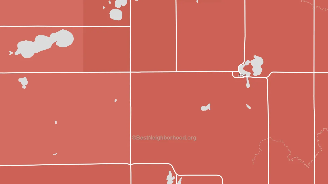 Lincoln County, MN block-group political-lean map