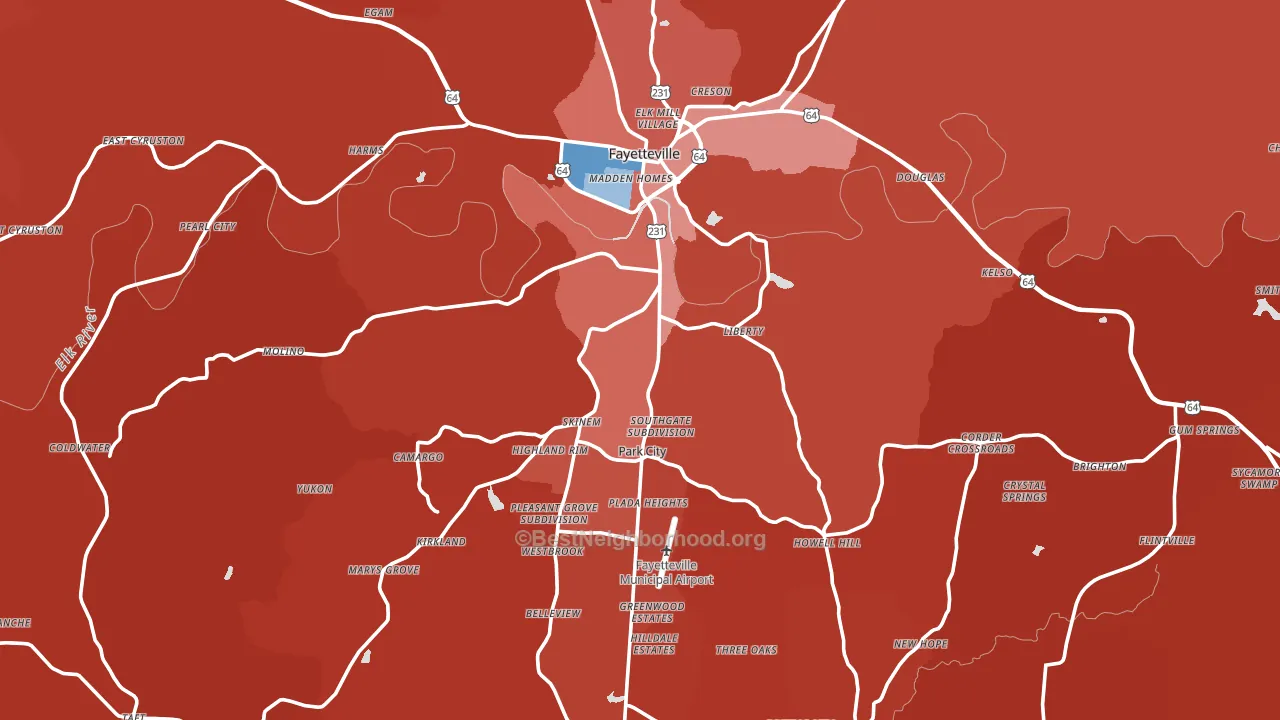 Lincoln County, TN block-group political-lean map
