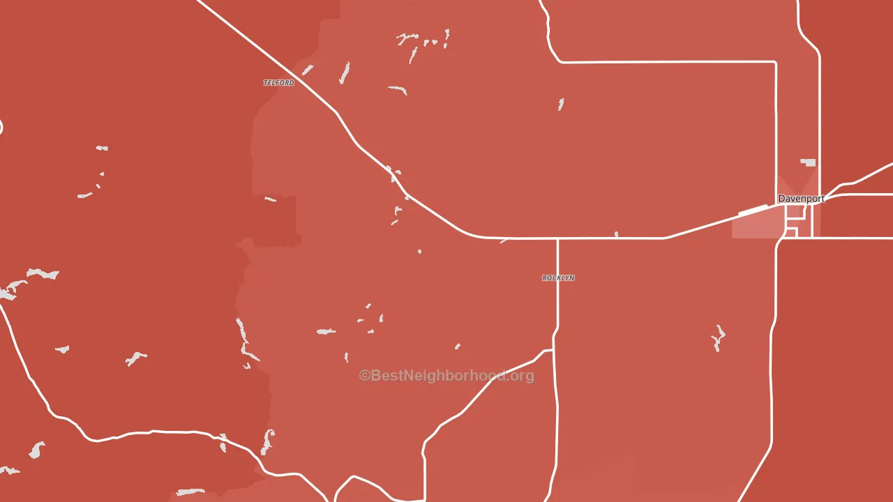 Lincoln County, WA block-group political-lean map