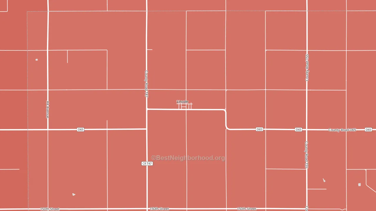 Lincoln, IA block-group political-lean map