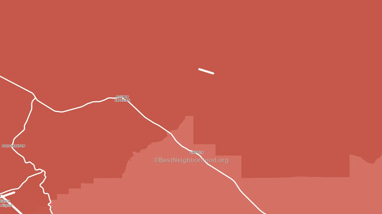 Lincoln, NM block-group political-lean map