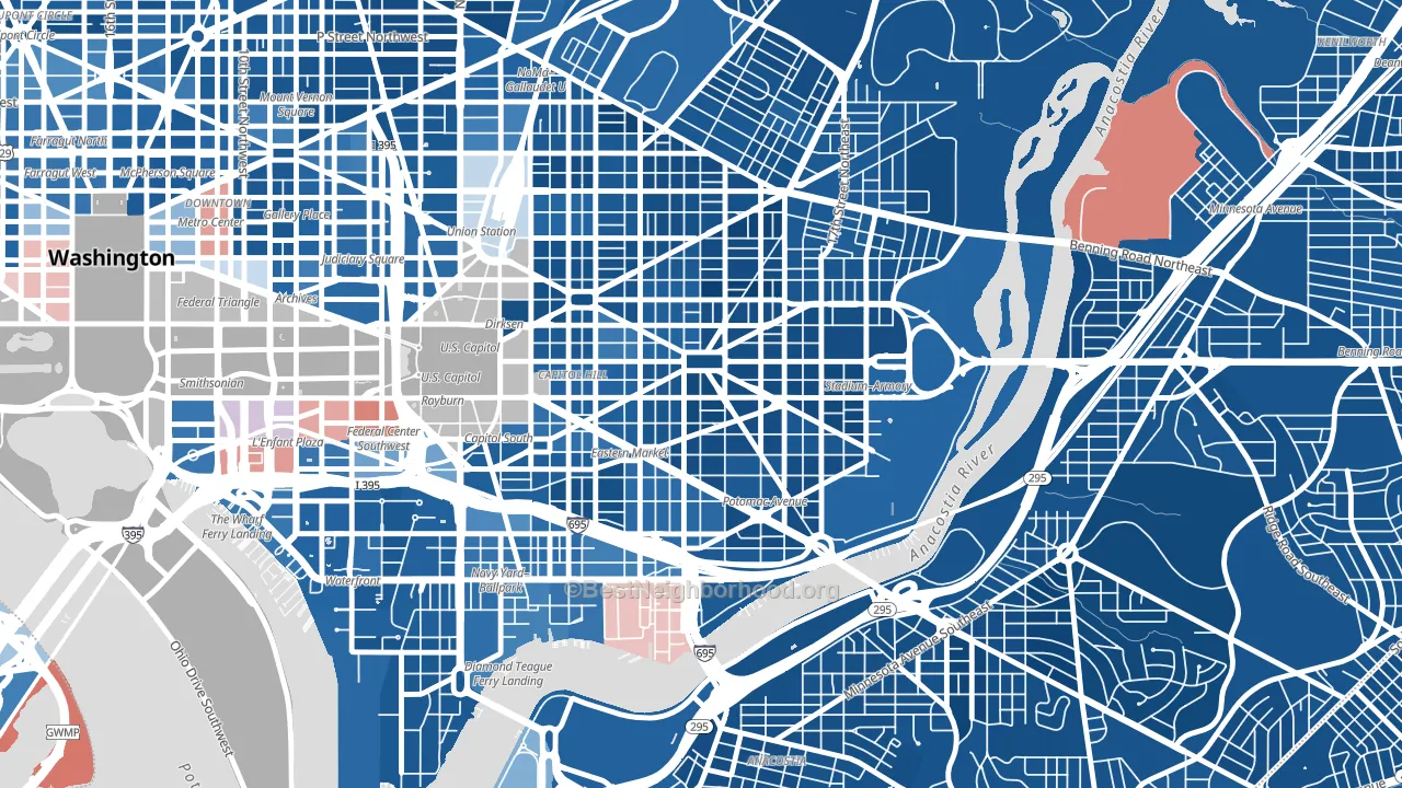 Lincoln Park, Washington, DC block-group political-lean map