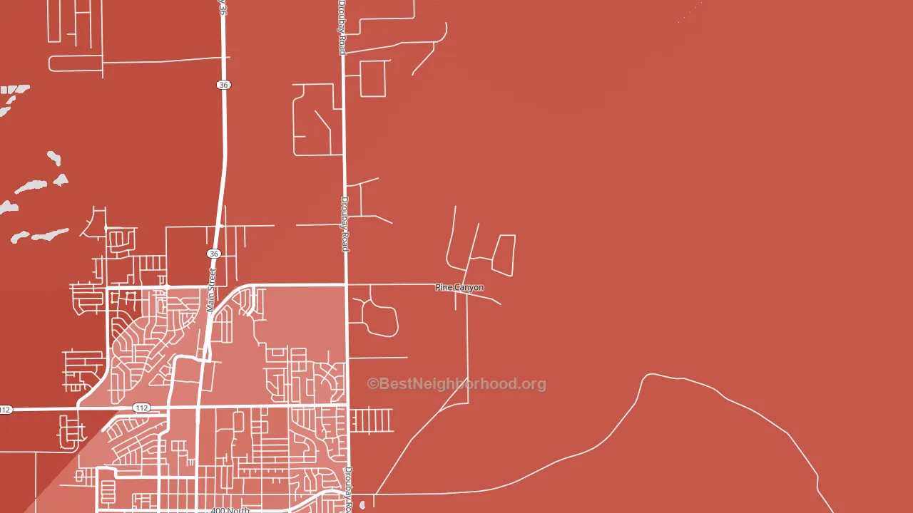 Lincoln, UT block-group political-lean map