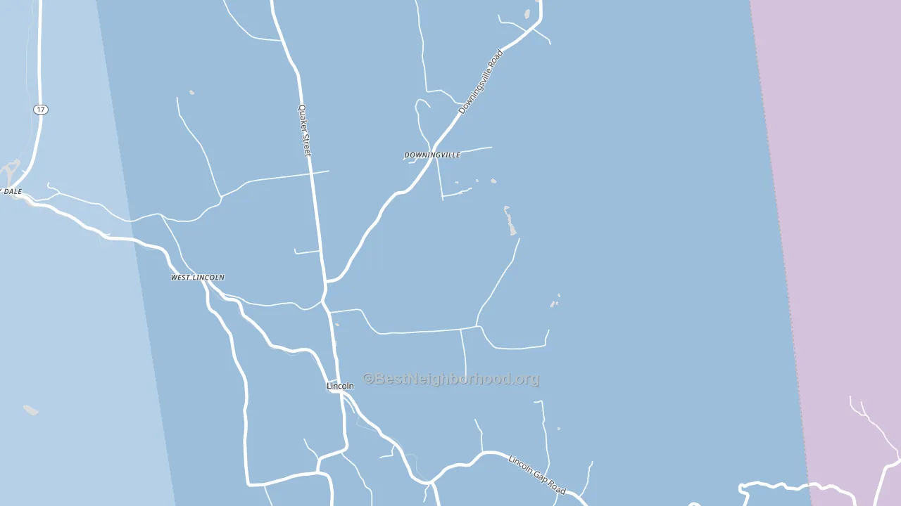 Lincoln, VT block-group political-lean map