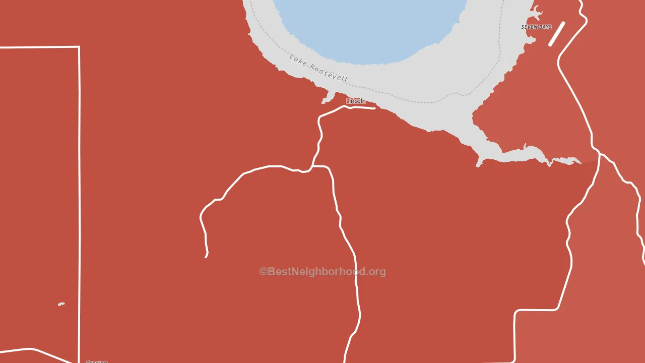 Lincoln, WA block-group political-lean map