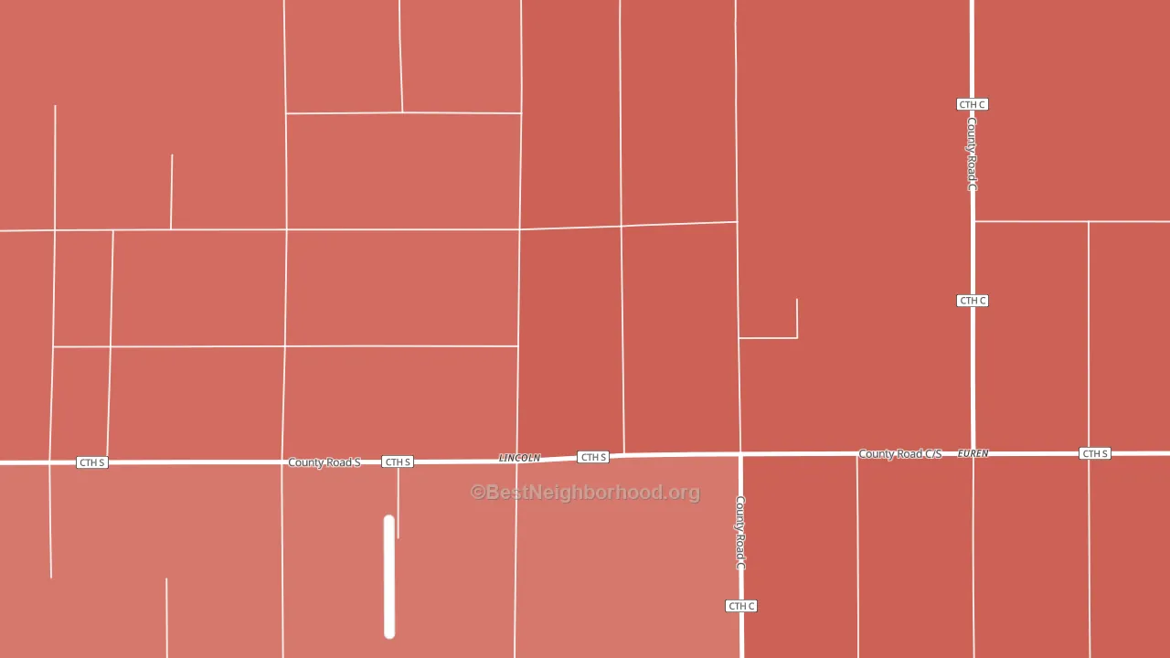 Lincoln, WI block-group political-lean map