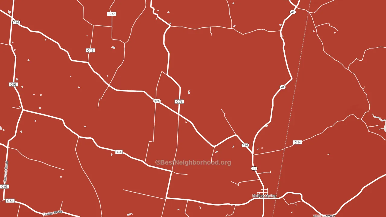 Lincolnville, OH block-group political-lean map