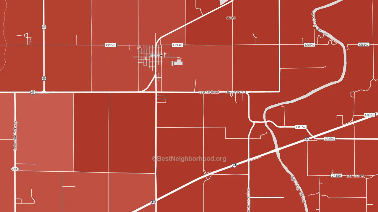 Lincolnville, OK block-group political-lean map